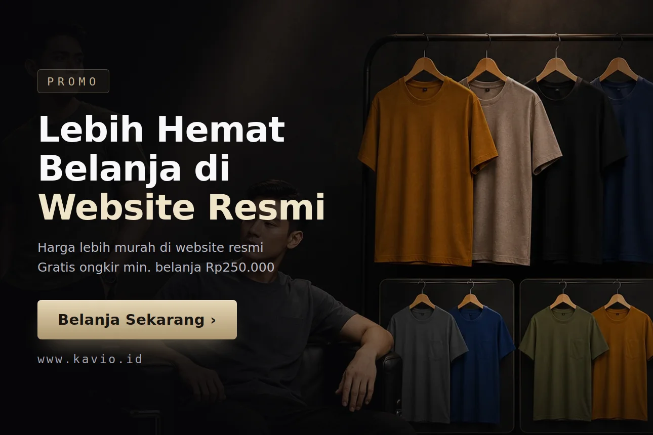 Promo KAVIO: lebih hemat belanja di website resmi, gratis ongkir minimum Rp250.000